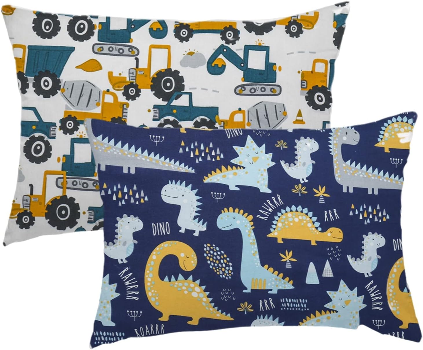 Kids Toddler Pillowcase Pack of 2, Organic Cotton Travel Pillow Case