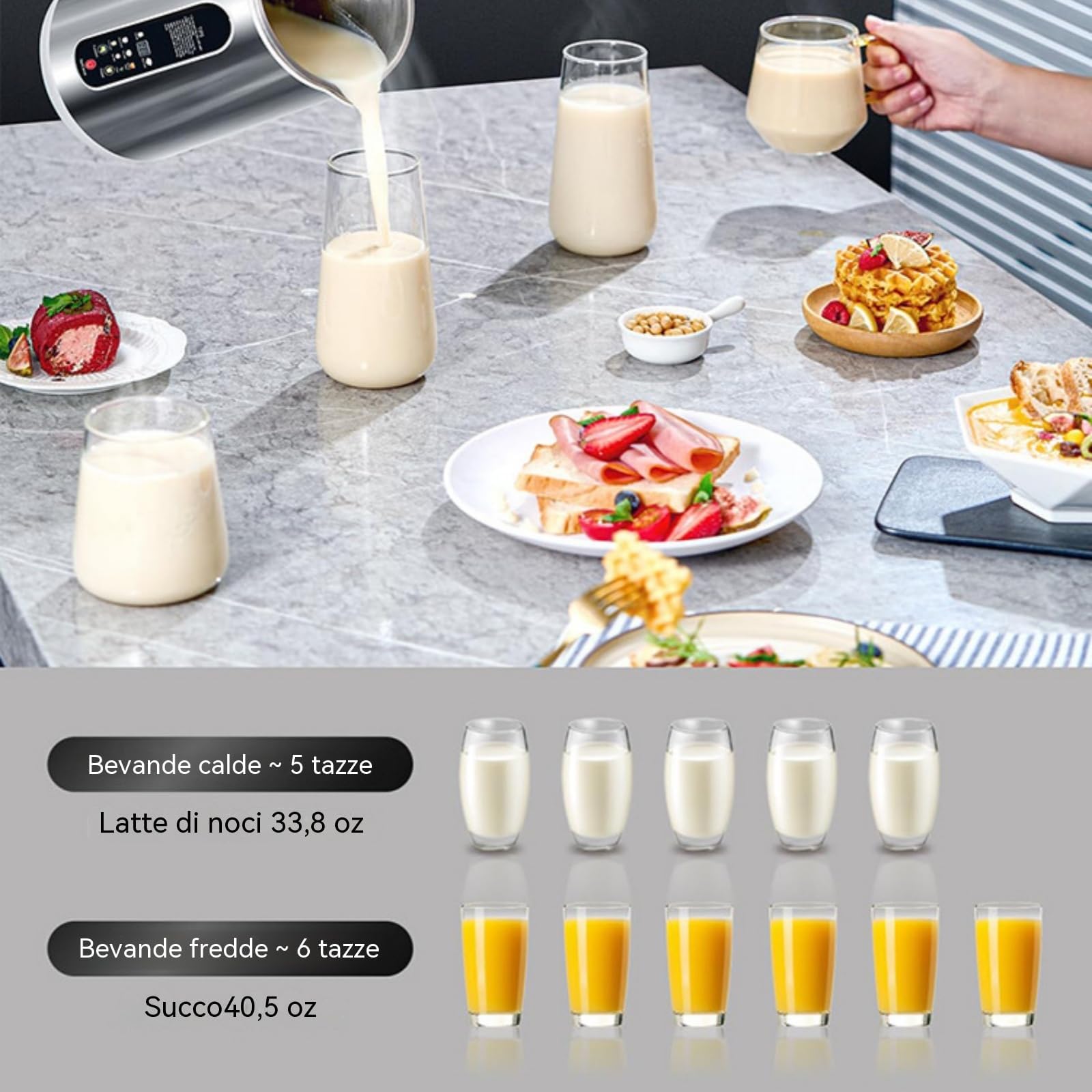 Machine Latte Vegetale, Macchina per Latte Vegetale Macchina Multifunzione Macchina per Fare Il Latte Vegetale