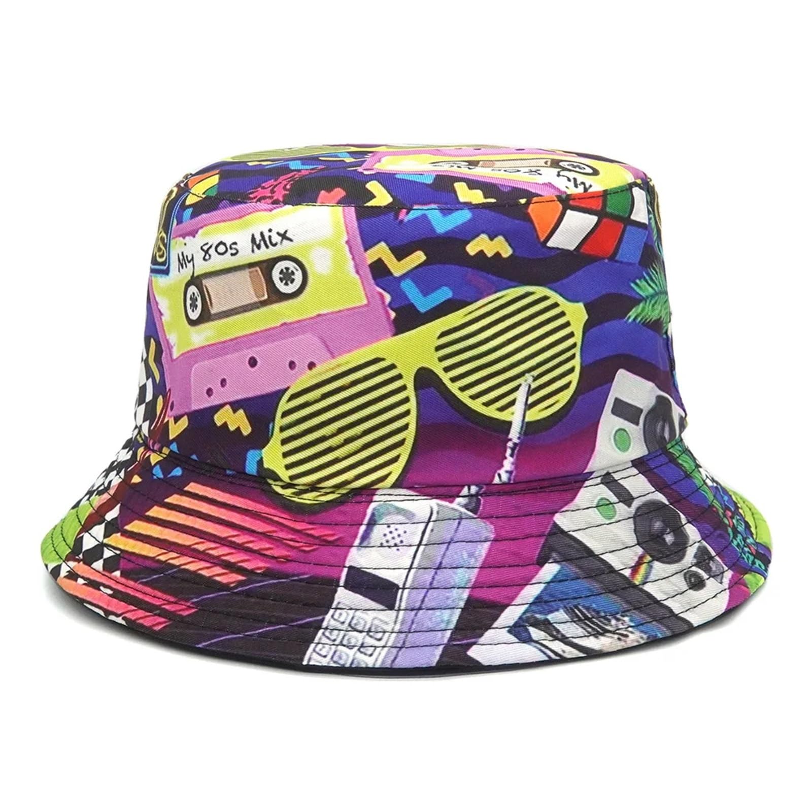 TRRYUIP Bucket Hat Bucket Hats Animal Letter Print Fisherman Hat Summer Sun For Women Men Reversible Fishing Cap(Color-14)