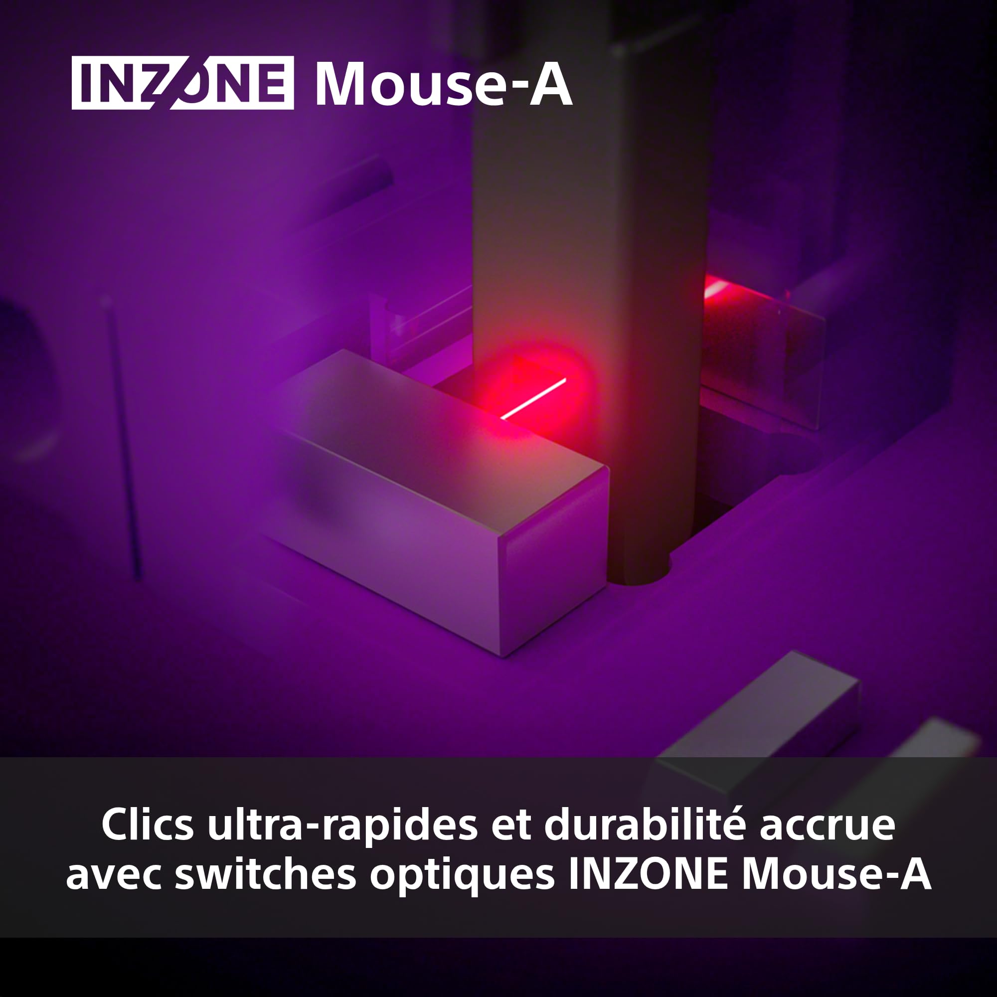 Sony INZONE Mouse-A Souris Gaming sans-Fil - Ultra-Légère 48.4g, 8000Hz taux d'interrogation, 30K DPI PixArt Sensor, 90h Autonomie, USB-C, Développé avec Fnatic - PC FPS Esports - Noir