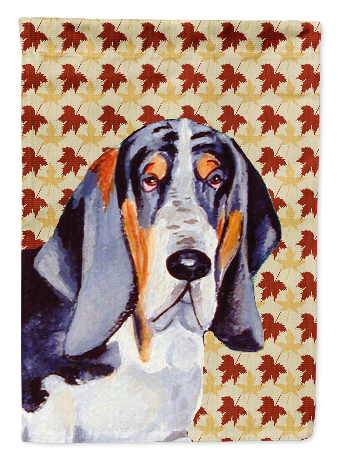 Drapeau Basset Hound décoration d'automne pour habiller vos massifs et allées de jardin