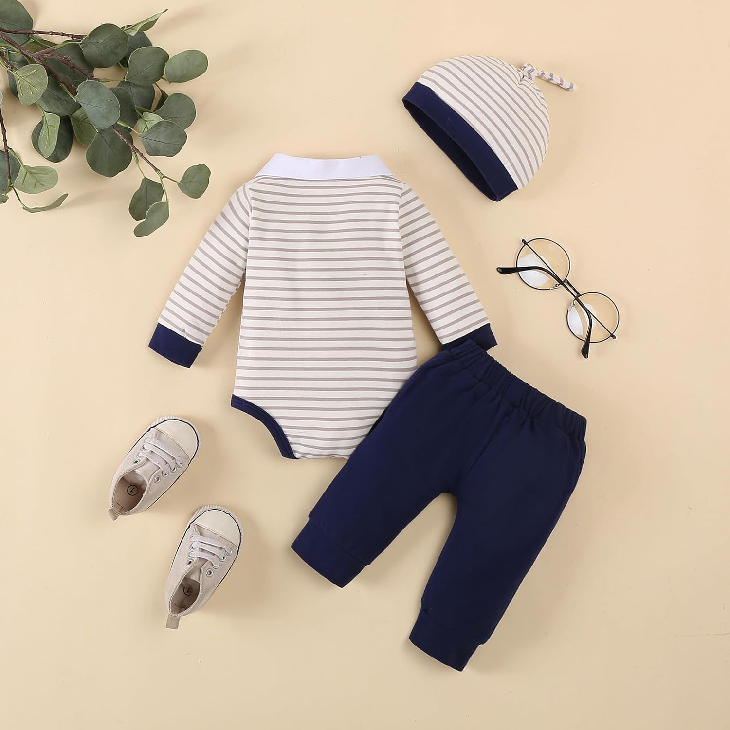 VINUOKER Preemie Newborn Baby Girls Outfits set long Sleeve Cotton Pants Sets Infant Fall Winter Clothes - Image 8