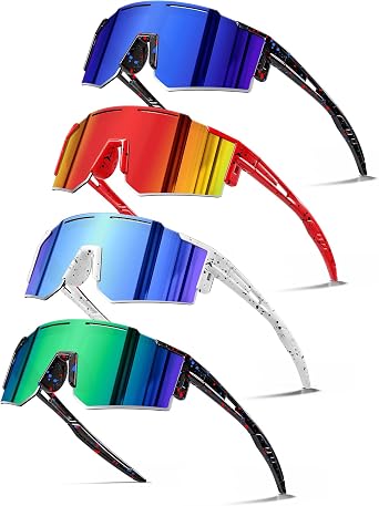4PACK Youth Baseball Sunglasses Kids Sports Cycling Goggles Boys Girls