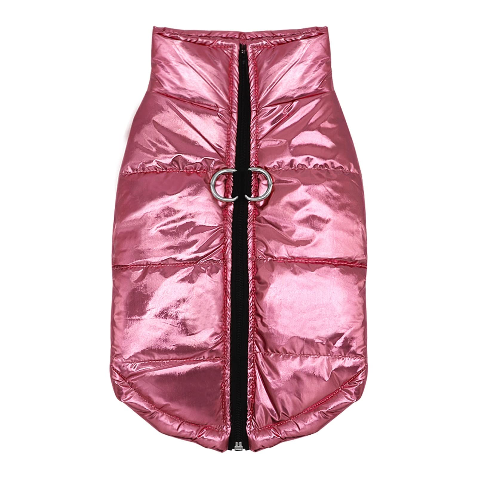 Veste d'hiver chaude et imperméable rose 2XL pour protéger votre bouledogue du froid
