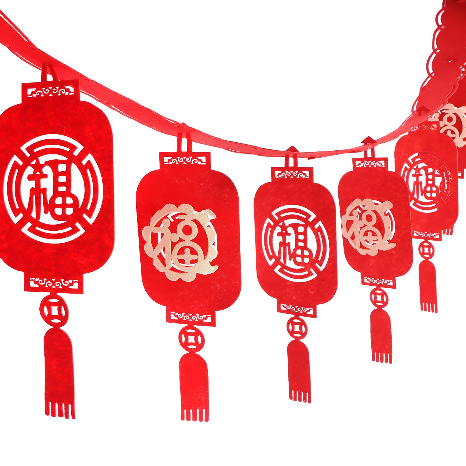 Oblihumoy 2026 Chinese New Year Banner, Red Year of Snake Party Pendant Banner, New Year Party Bunting Decorations for Home Indoor Outdoor