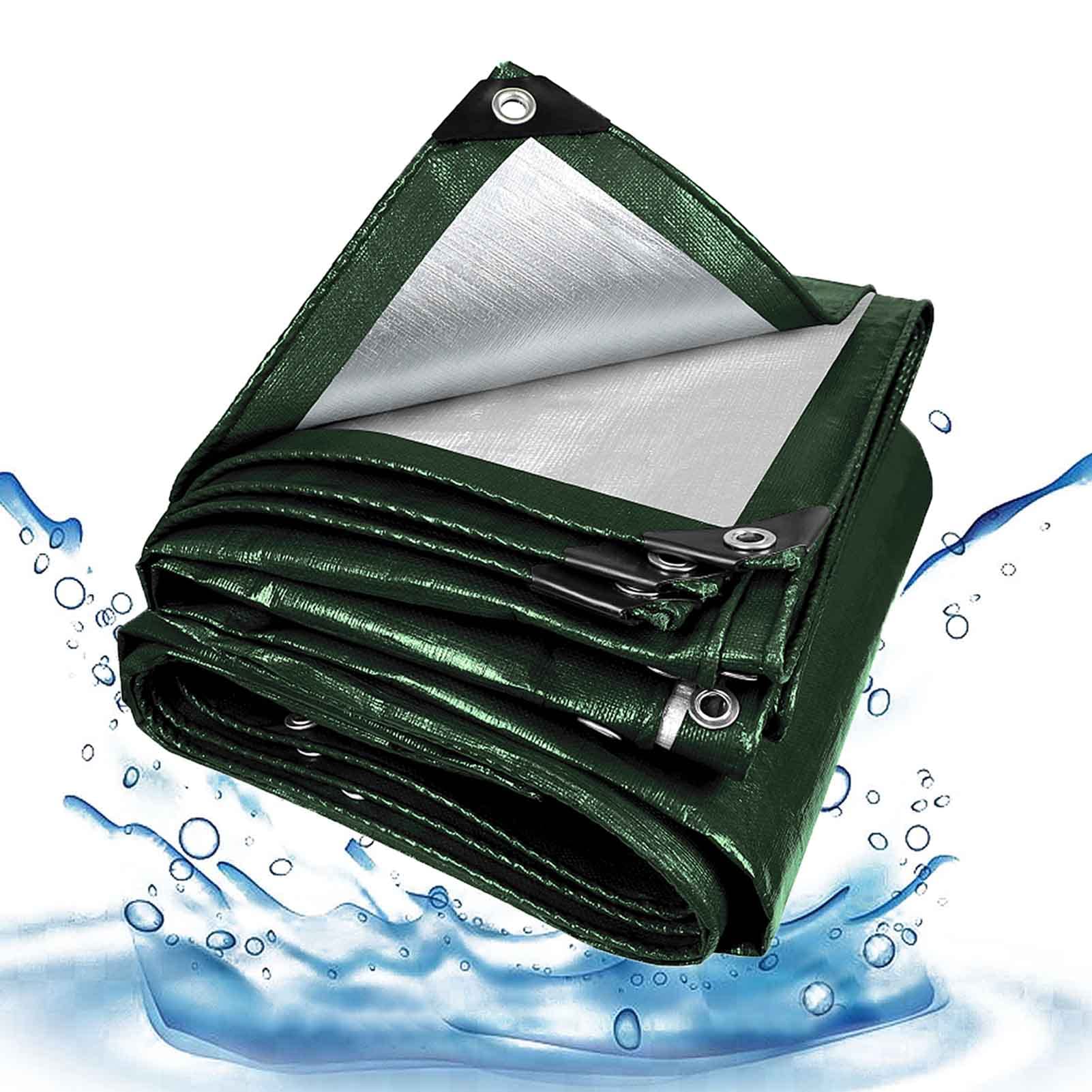 Tarpauline lourde 3x3m verte 160 GSM pour protection maison et jardin