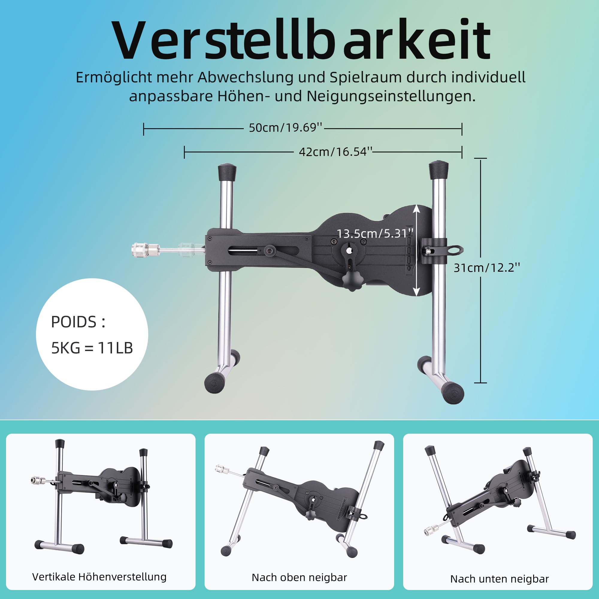 Sinloli Sex Machine inspiriert von der Form eines Ukuleles vereint Kraft, Eleganz und Kompatibilität mit einer großen Auswahl an Fantasy-Silikon-Zubehör.