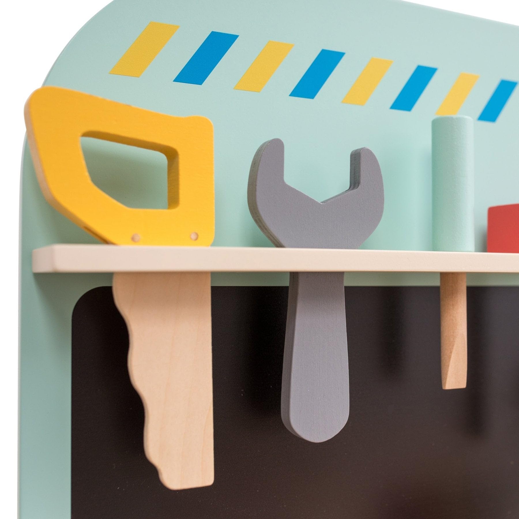 Owl & Fox Banco de Trabajo de Madera, Taller de Herramientas de simulación y Juego, con Sierra, Llave, Martillo, Tornillos y Accesorios, Juego de rol para niños a Partir de 3 años, sostenible,