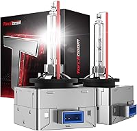 Vista 14 de Torchbeam Faros delanteros D3S HID, bombillas HID con 400% de brillo, bombillas de repuesto de xenón blanco diamante de 6000K, luces con anillo
