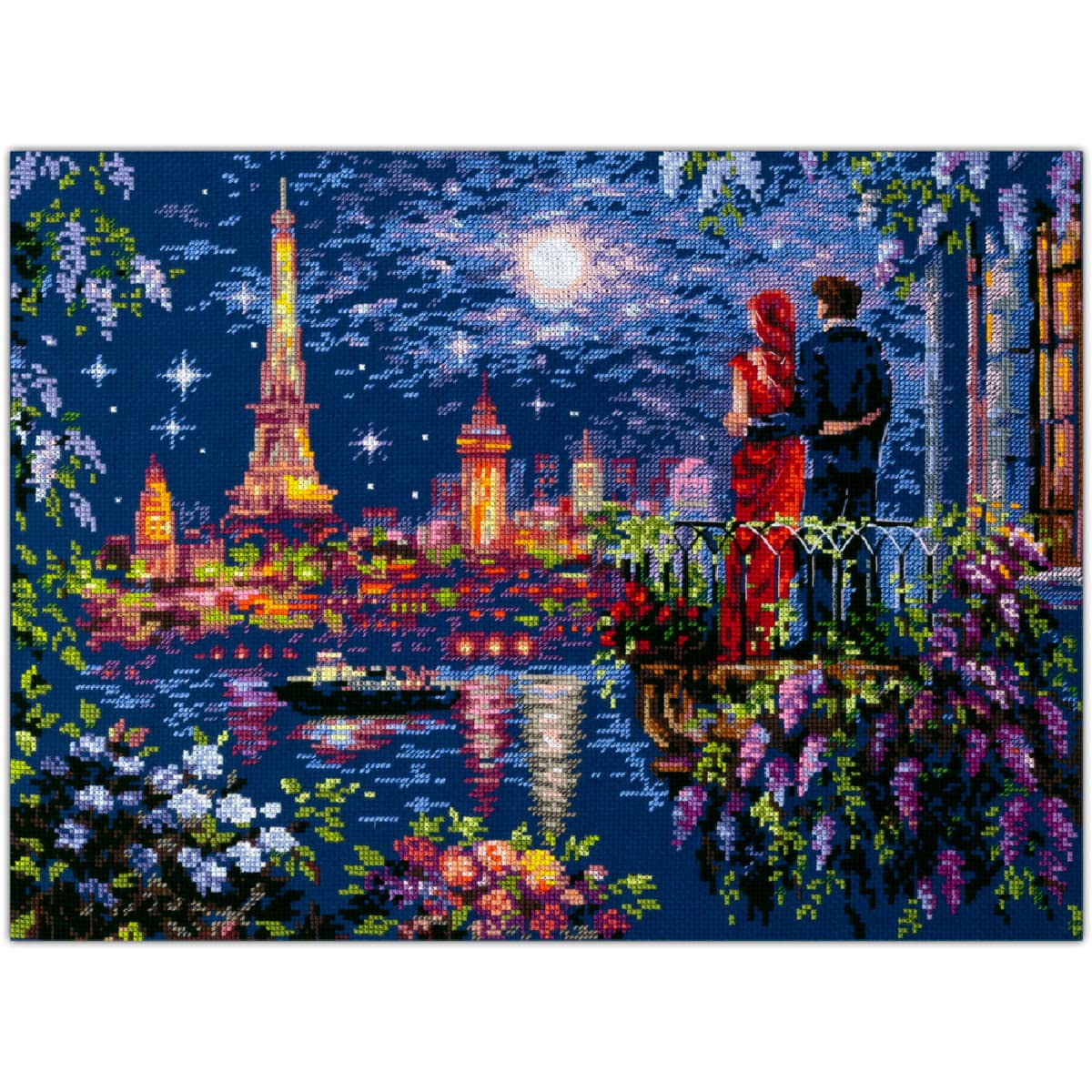 Point de croix Week-end à Paris Zweigart broderie comptée multicolore