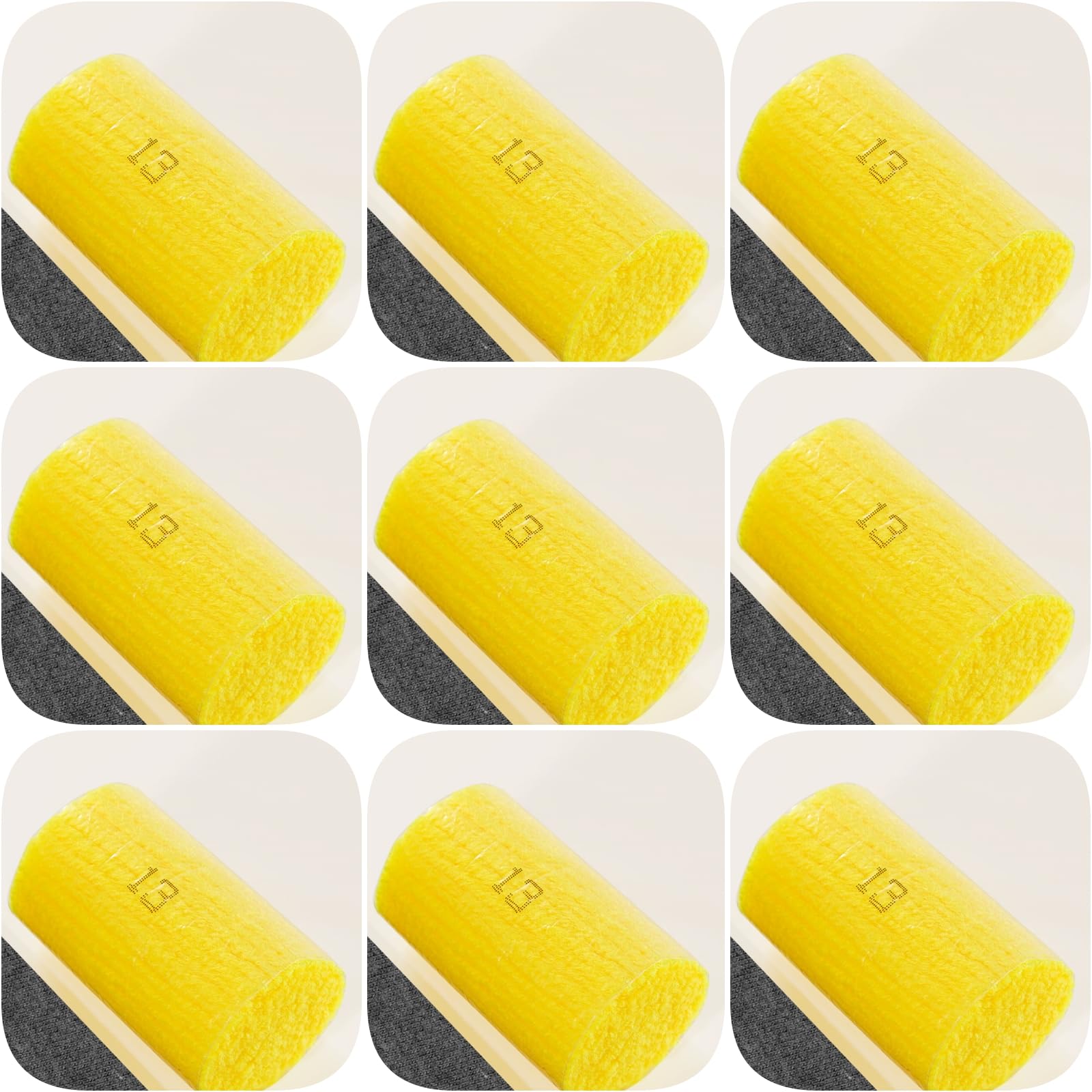 Yglnden 10 Bundles Latch Hook Kit Colorful Yarn Bundles Cut Rug DIY Latch Hook Yarn for Handmake Craft Sewing Knitting for Adults (10 Bundles# Bright Yellow)