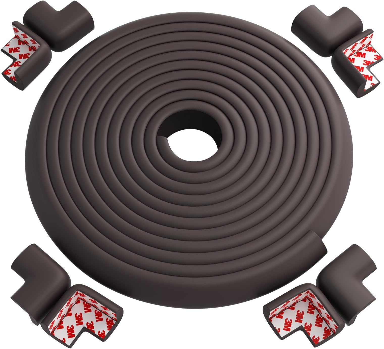 Sure Basics 13ft Edge Guard Corner Protector Roll, 8 PreApplied 3M Tape Bumpers