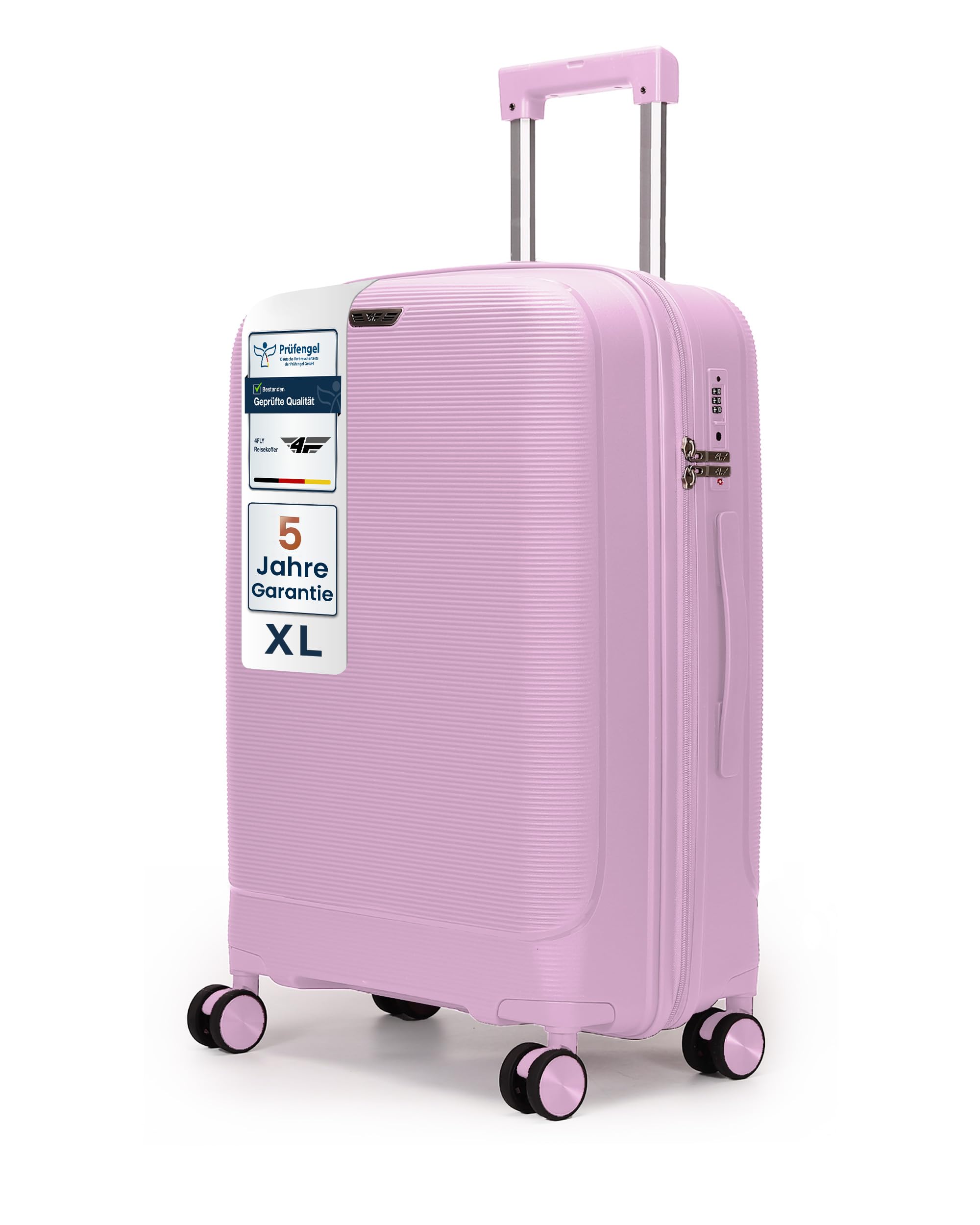 Trolley Da Viaggio Rigido Leggero XL – 75 cm (90L), Grande Valigia Trolley Con Serratura TSA, 4 Ruote Doppie Spinner E Manico Telescopico In Alluminio, Bagaglio Da Stiva, Bagaglio Da Viaggio