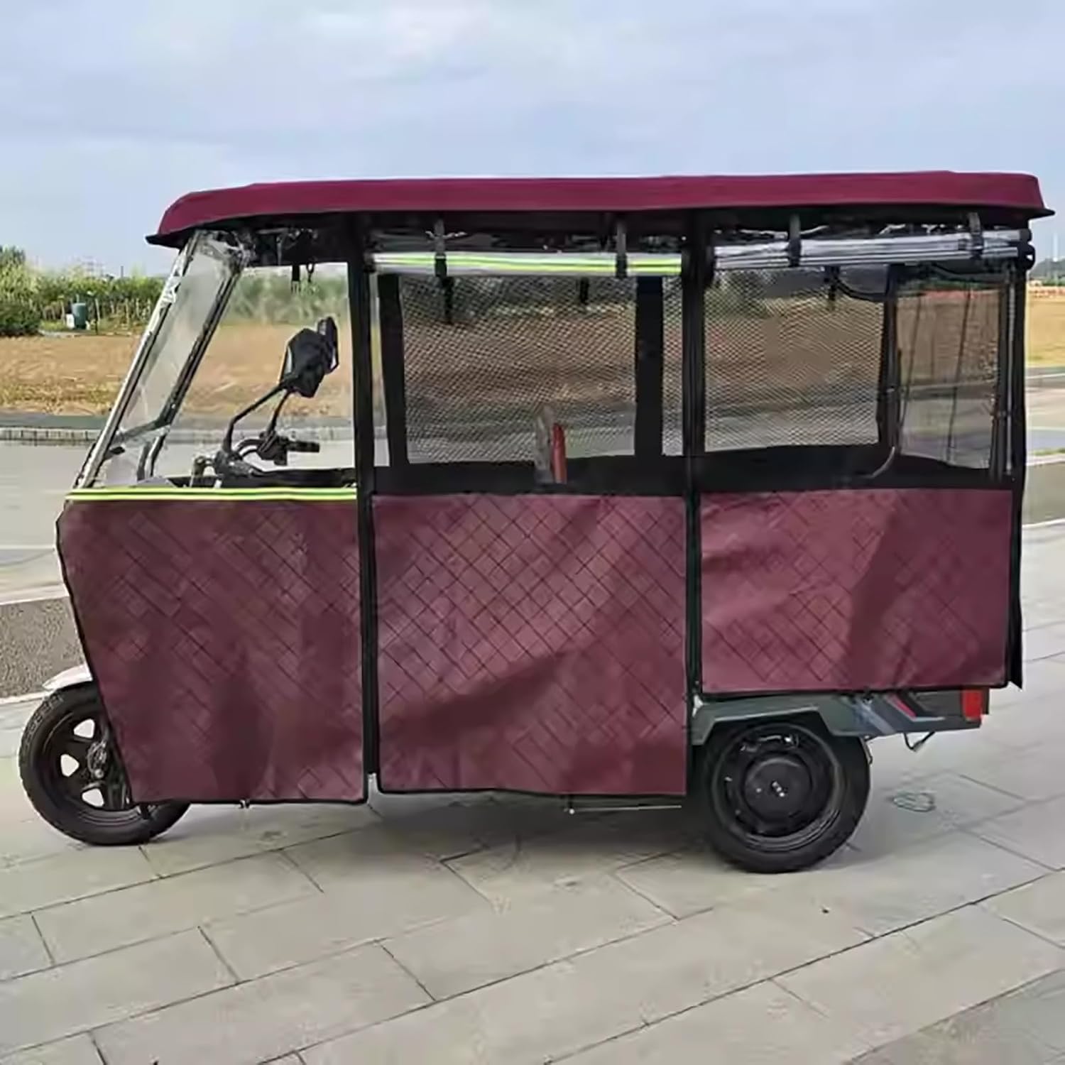 ダンプトラック防雨ターポリン、 大人用三輪車バイクカバー、 三輪車反射自転車カバー 、 3輪カーゴトライクフロントガラス、 電動三輪