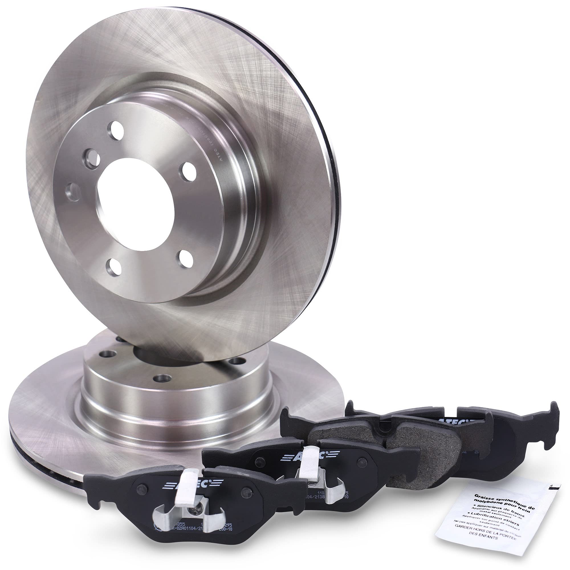 BESTPRICE Juego de frenos eje trasero incl. discos de freno Ø 300 mm ventilados + pastillas de freno traseras BMW Serie 1 (E81), 3 (E90), 3 Convertible (E93), 3 Coupé (E92), 3 Touring (E91)