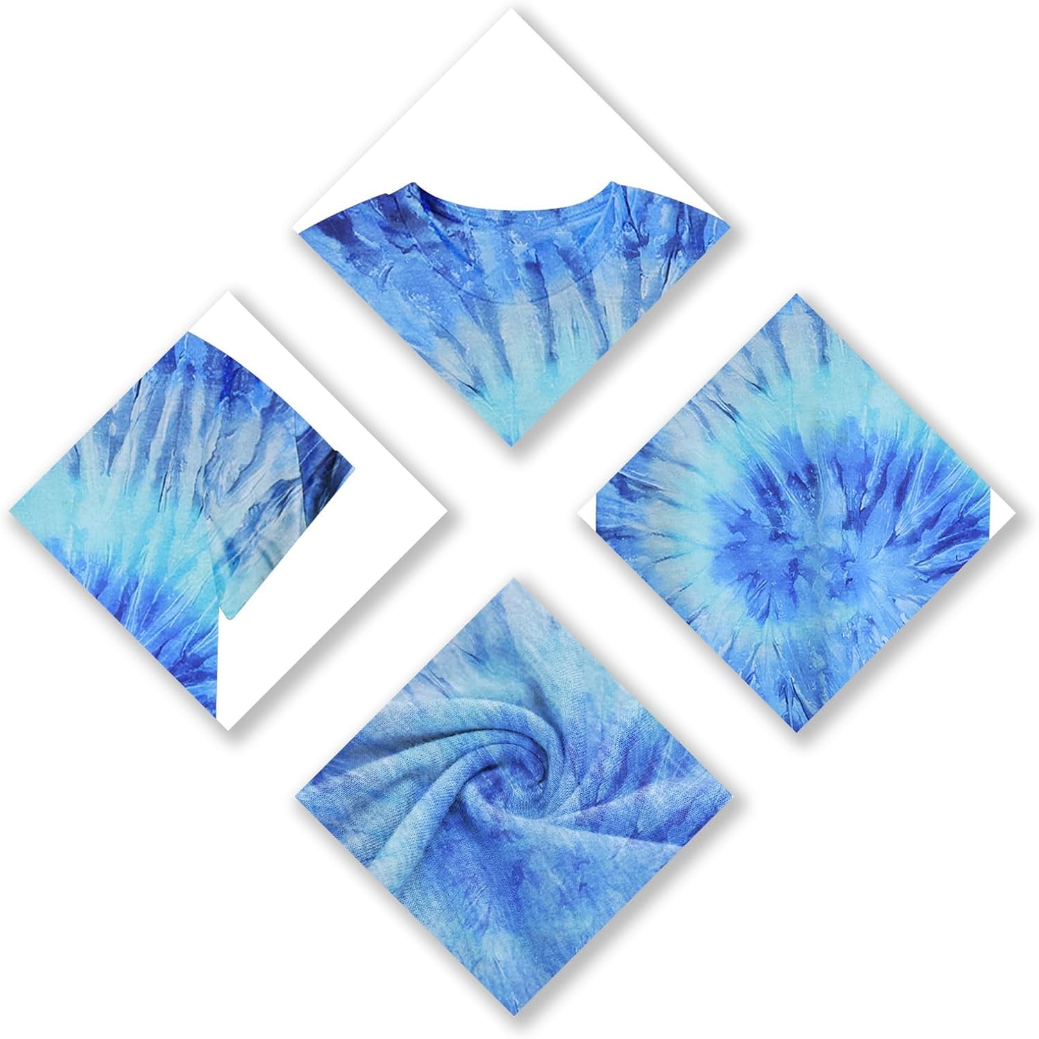 Tie Dye T Shirts for Women Rainbow Shirts Funny Short Sleeve Tops - Image 4