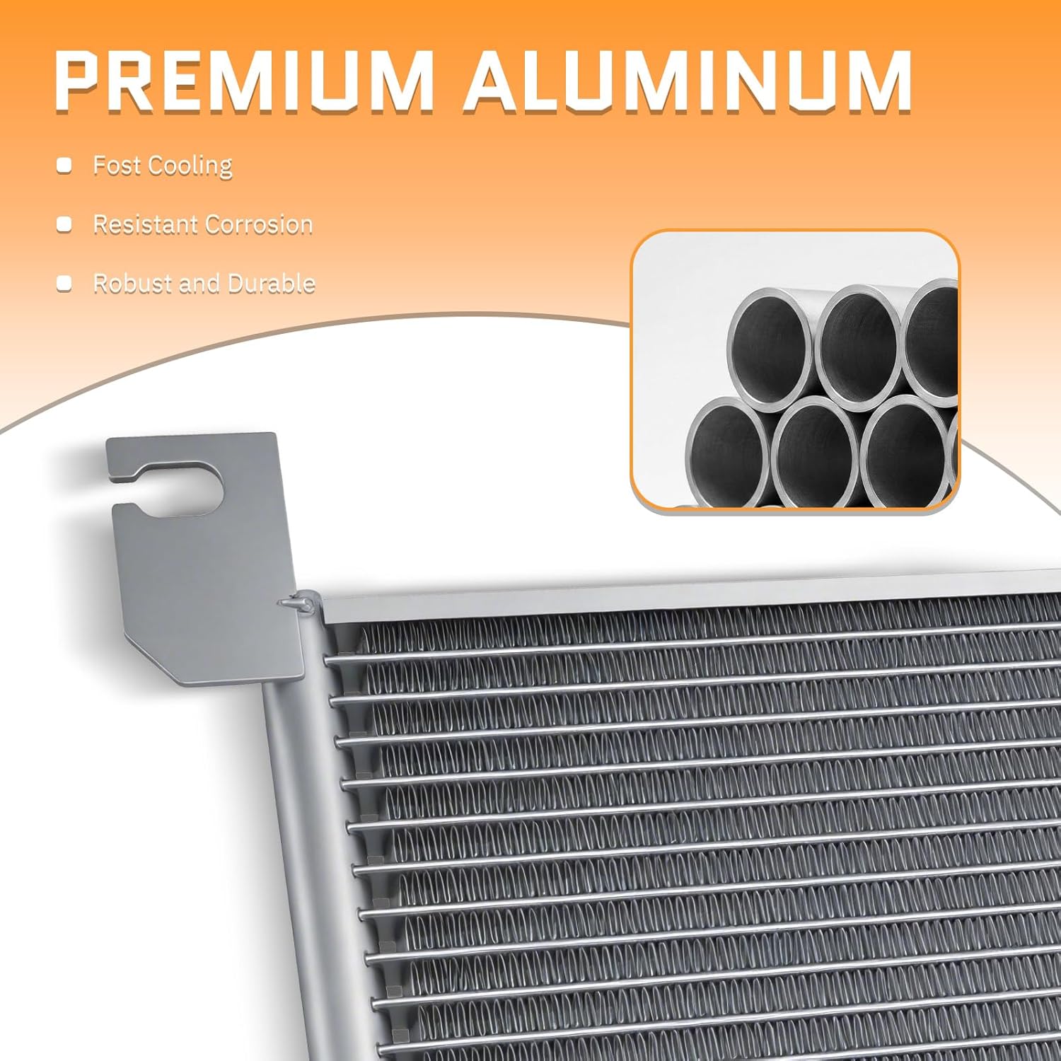 4953 AC Condenser replacement for Chevrolet Tahoe 2000-2014 GMC Sierra 1500 1999-2013 Sierra 2500 1999-2004 Sierra 2500 HD 2001-2013 Air Conditioning A/C Condenser