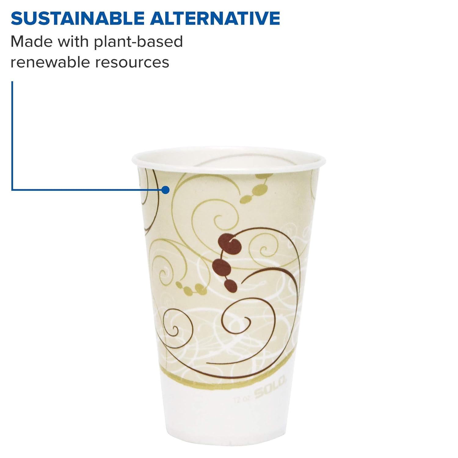 Solo R12N-J8000 12 oz Symphany Waxed Paper Cold Cup (Case of 2000)