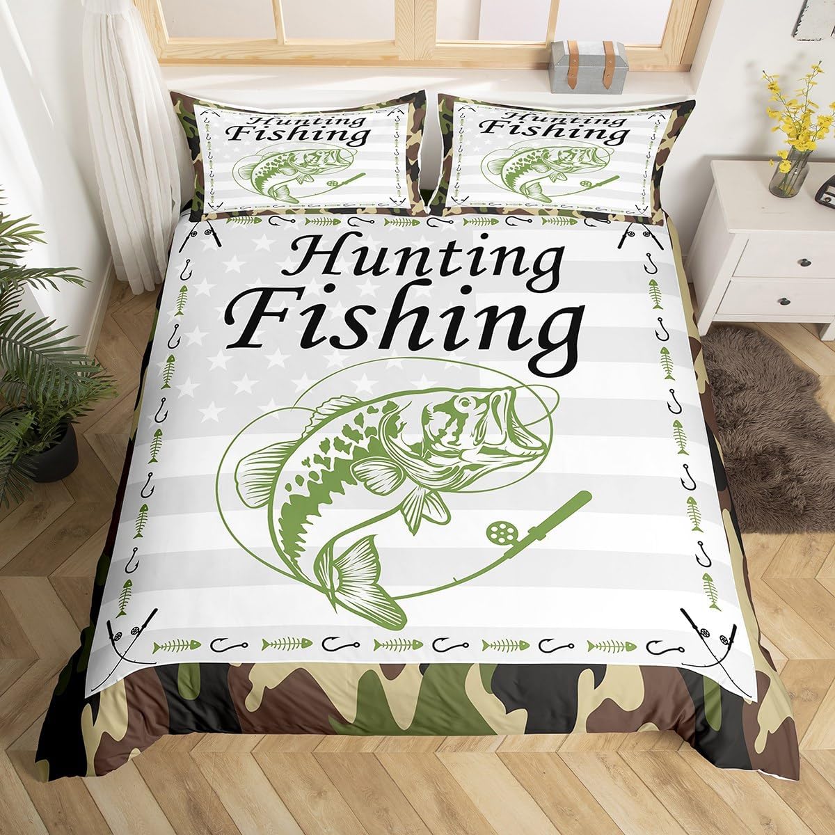 Feelyou Japanese Ukiyoe Comforter Cover Fish Bedding Set Japanese-Style Duvet Cover for Boys Girls Kids Exotic Koi Animal Room Decor Sunset Bedspread Cover Full Size with 2 Pillow Case (No Comforter)