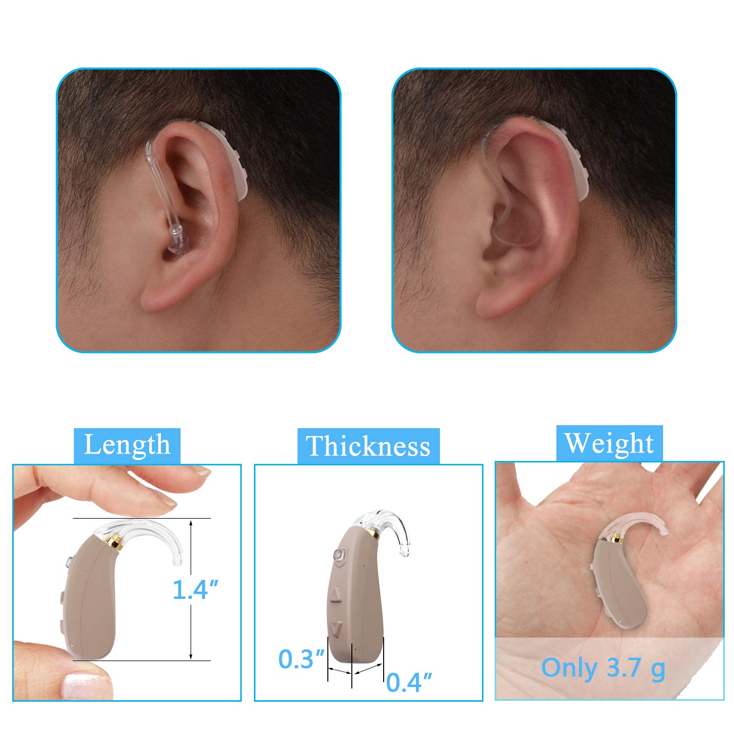 Buy Banglijian Rechargeable Hearing Aid Ziv206 for Seniors Adults with