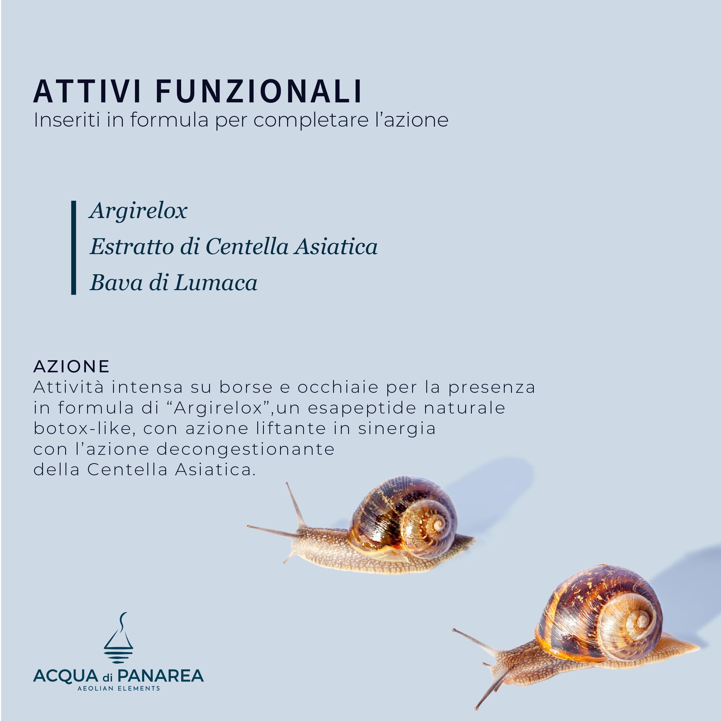 ACQUA DI PANAREA Siero Viso Filler Antirughe Con Acqua Termale Vulcanica Acido Ialuronico Bava di Lumaca Argireline Siero Siciliano di Venere Per Skincare Viso Acqua Di Panarea 40ml Made in Italy