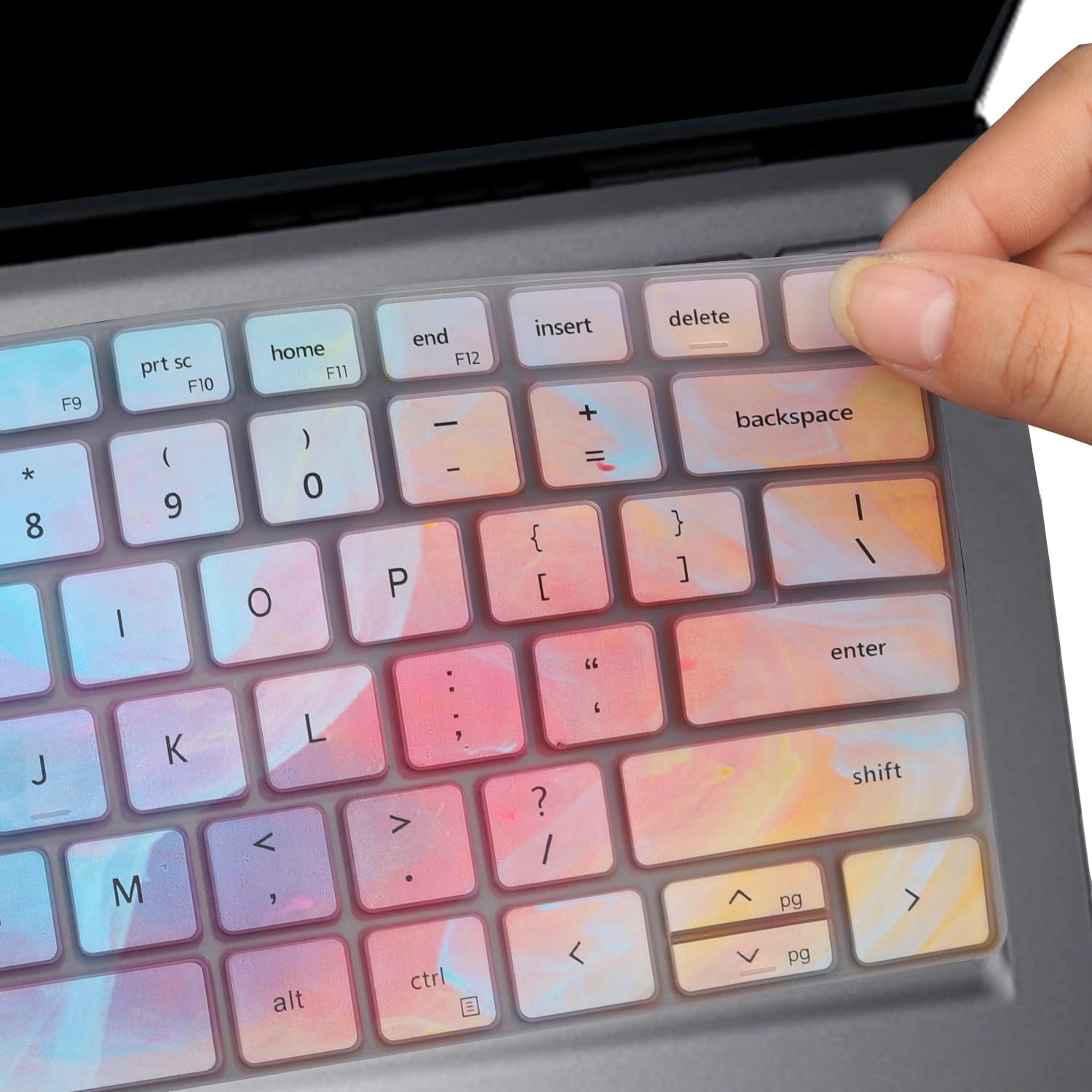 Colorful Keyboard Cover for Dell Inspiron 16 5630 5635 5620 5625 7635 7630, Dell Inspiron 14 5430 5435 7430 7435 5420 5425 7420 7425 7415 Keyboard Skin, Dell Inspiron 13 5310, Latitude 3320 3420 image 4