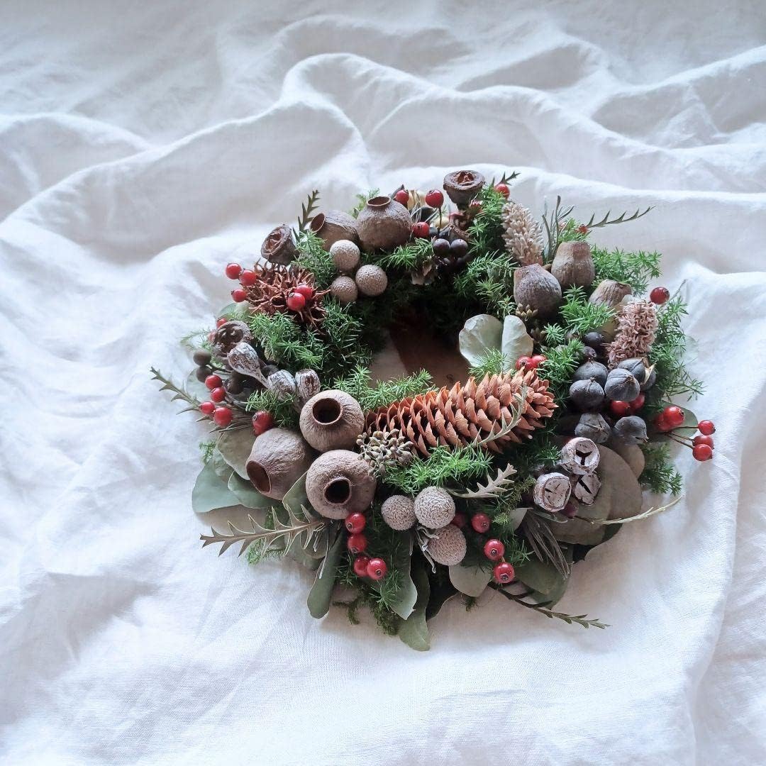 魔女の棲む森のクリスマスリース art No.2ドライフラワー リース 魔女