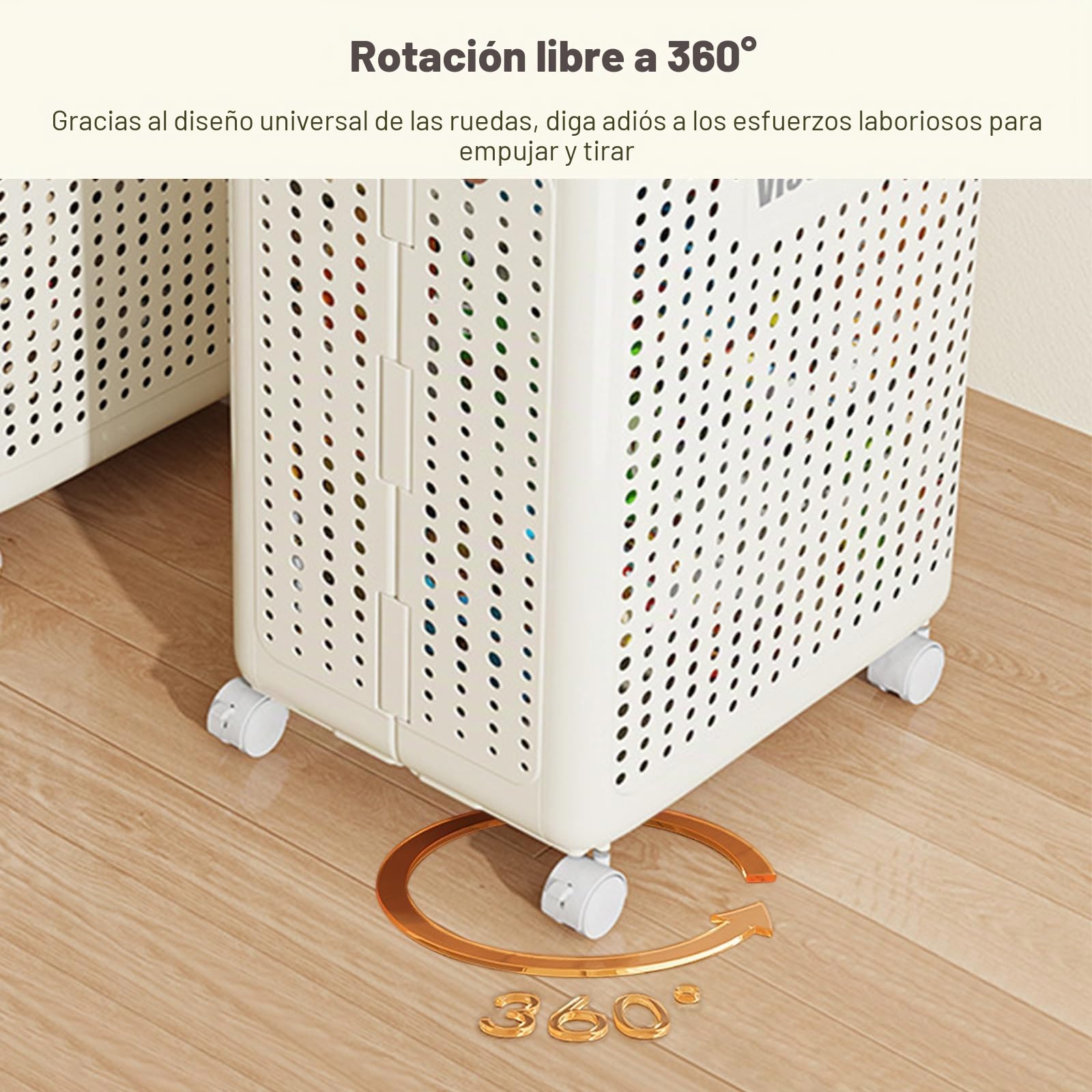 Ergocar Cesto Ropa Sucia Con Ruedas Universales Giratorias Móviles Móviles Mobile Dormitorio Transpirable Hollow Para Juguetes, Ropa, Organizador De Contenedores De Almacenamiento