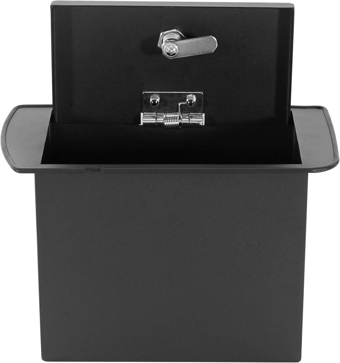 Hooke Road Tacoma Center Console Safe Lockbox Insert Armrest Storage for 2005-2015 Toyota Tacoma 2nd Gen Pickup Truck, Heavy Duty Black Steel Password Lock Box Vault