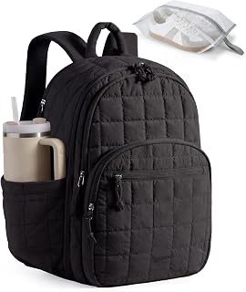 BAGSMART Travel Backpack for Women, 17.3" Carry on Backpack, Black
