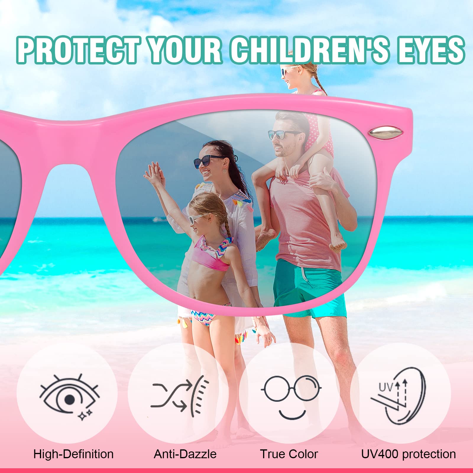 HIFOT Gafas de Sol Polarizadas para Bebé Niño y Niña UV400 Protección 3-12 Años