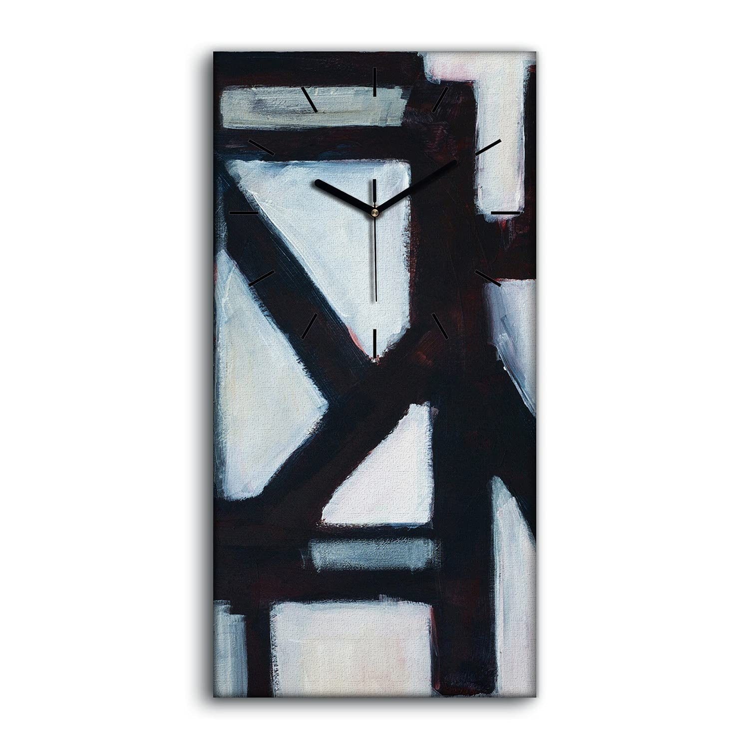 Horloge sur Toile Art Moderne Salon Image Monochrome Silencieuse