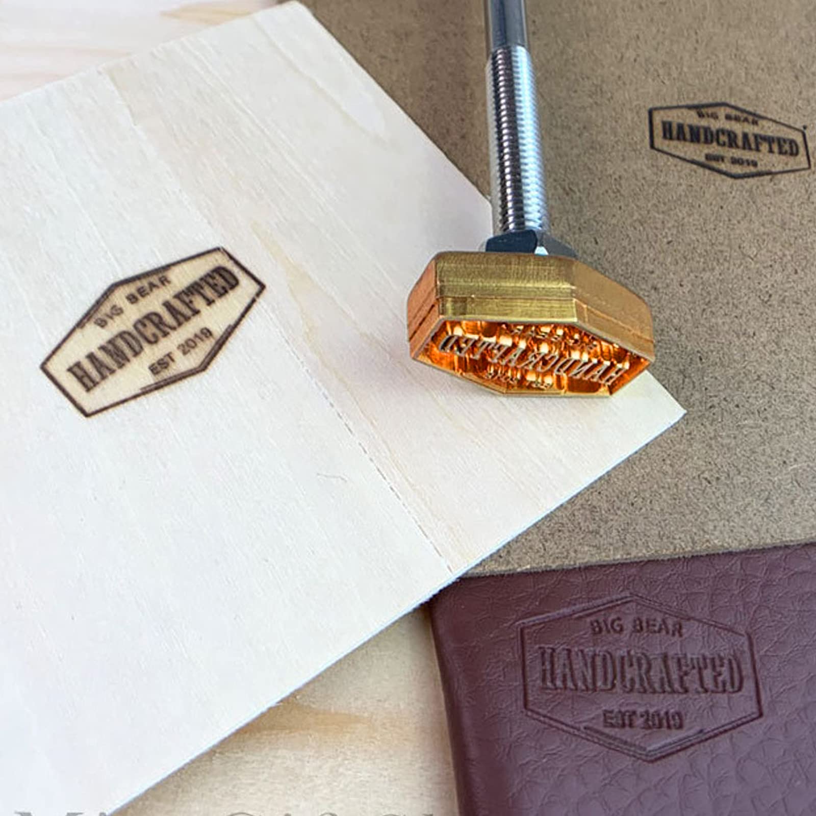 Custom Branding Iron for Wood?Mather Day Gift Leather Branding Iron Stamp BBQ Heat Stamp with Wood Handle for Baking, Wood and Leather (1