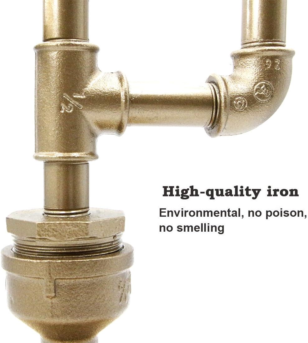 Suреr Dеаl Prоduсt Pipe Desk Lamp,Vintage Kettle Style Table Light Industrial Iron Pipe Desk Table Lamp Night Light (Square Base) 🔥 Crаzу Dеаlѕ Pipe Desk Lamp,Vintage Kettle Style Table Light Industrial Iron Pipe Desk Table Lamp Night Light (Square Base)