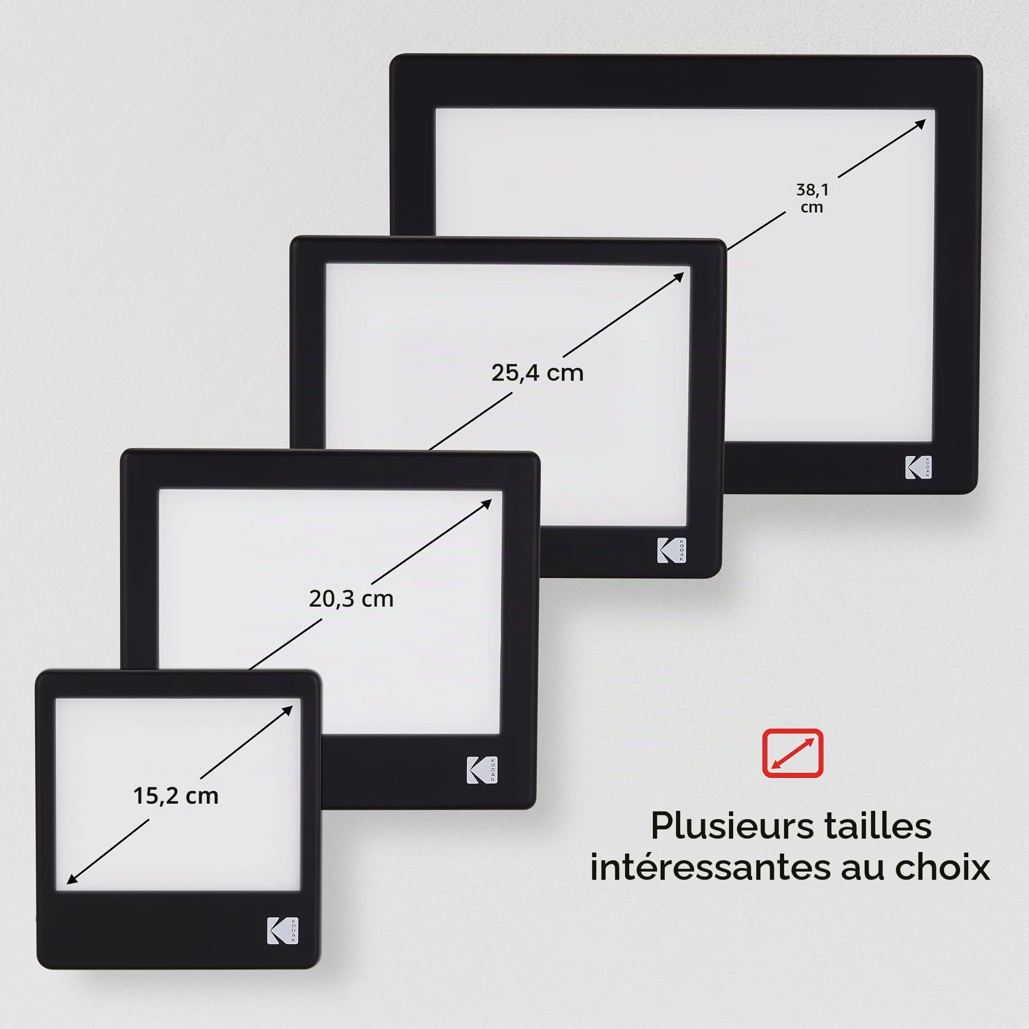 KODAK Boîte à lumière LED 17,8 x 12,7 cm pour négatifs, diapositives et films | Panneau lumineux pour visualiser et numériser des photos, dessin de tatouage, esquisse d'artiste, pochoir
