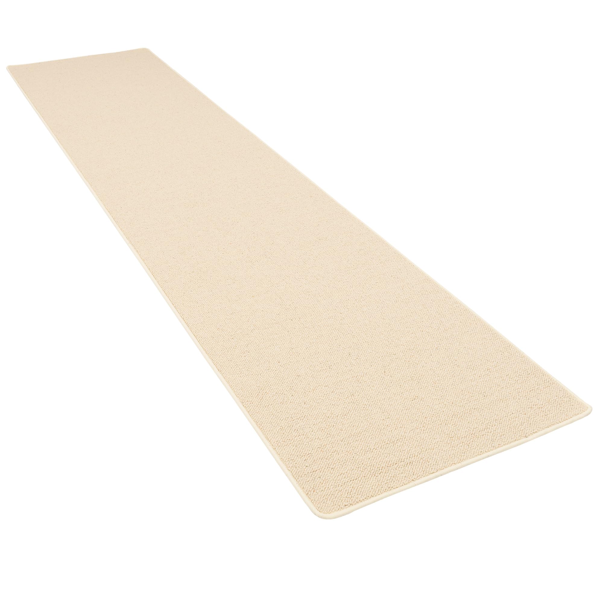 Snapstyle Natur Teppich Läufer Wolle Berber Wollweiss Creme in 9 Größen