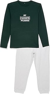 بيجامة مطبوعة ومصممة بقصة عادية للرجال TMNAW22PT0759 من ترنديول