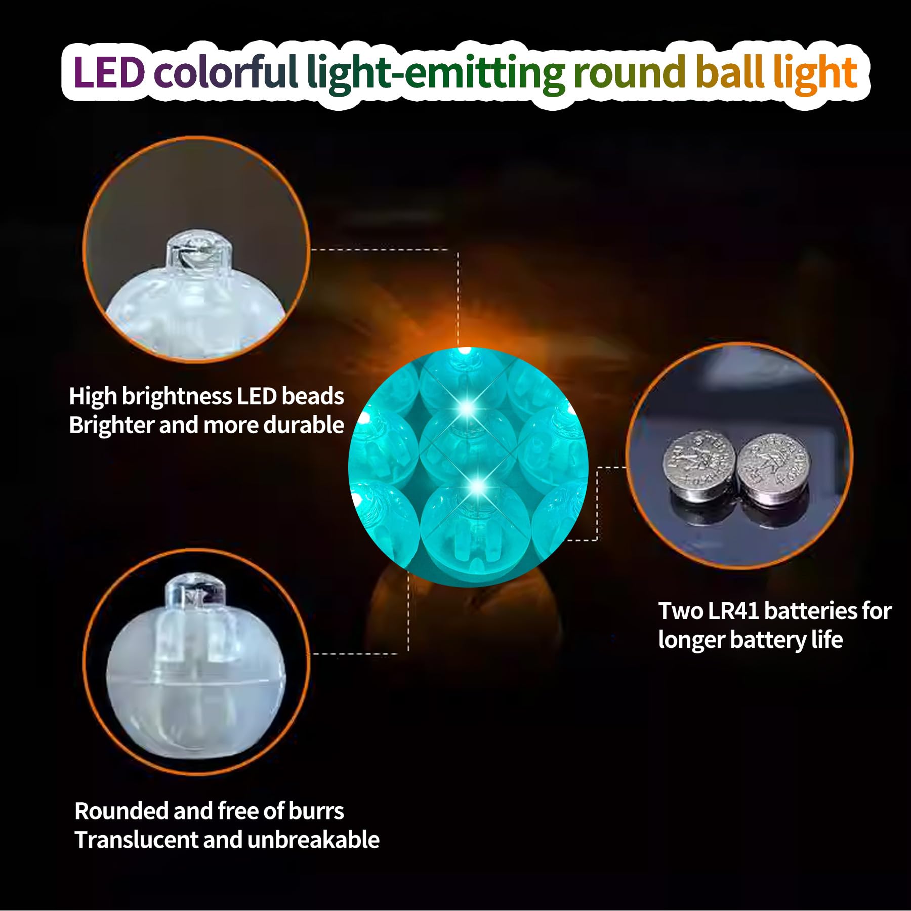 LED Palloncini Luci, 50 Pezzi Mini Luci a Palloncino a LED, Luci a
