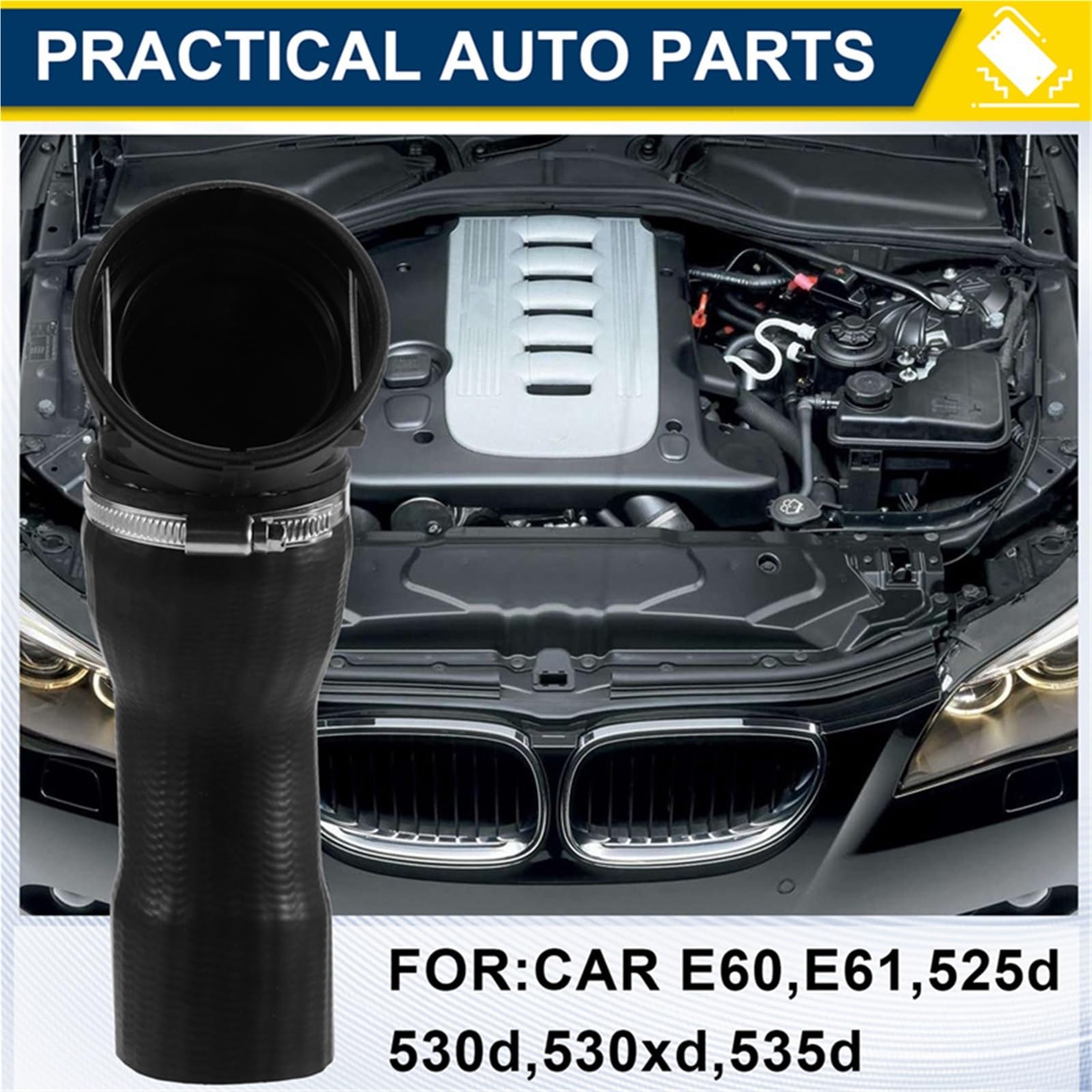 Mod silnik wąż chłodzący Pasuje do Bmw E60 E61 525D 530D 530Xd 535D 11617797697 11617791664 11617799401 Silnik Intercooler Turbo Wąż wodny Rura