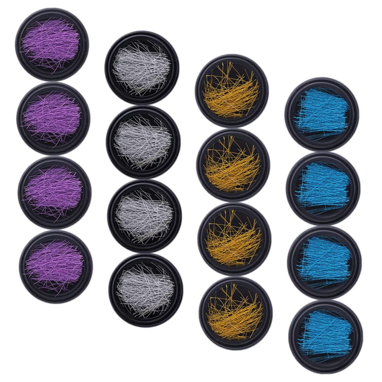 PACKOVE 16 Boxes Nail Art Metal Threads Manicure Decorations for DIY Nail Designs Easy Application for Unique Styles