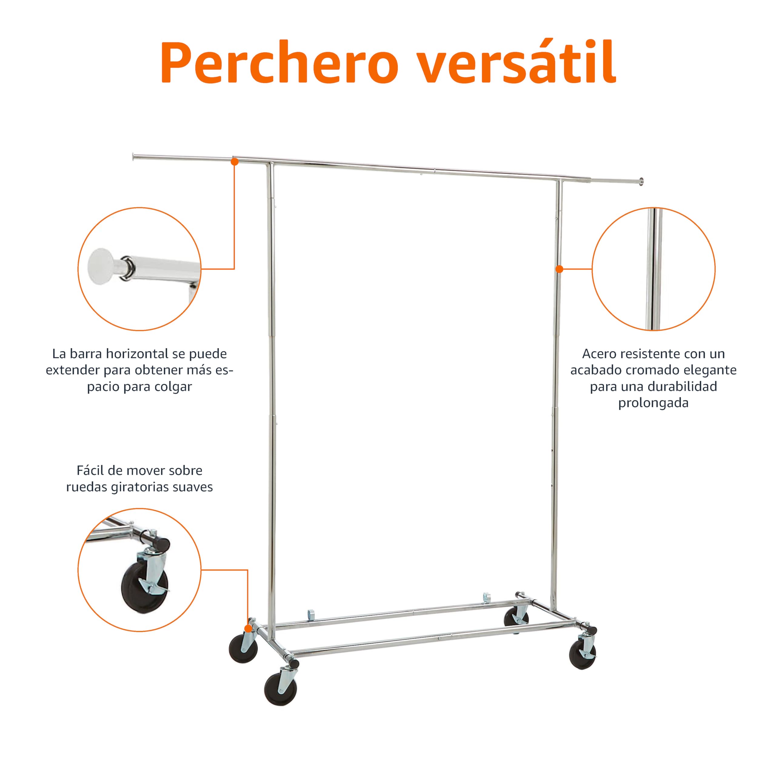 Amazon Basics Perchero - Cromo
