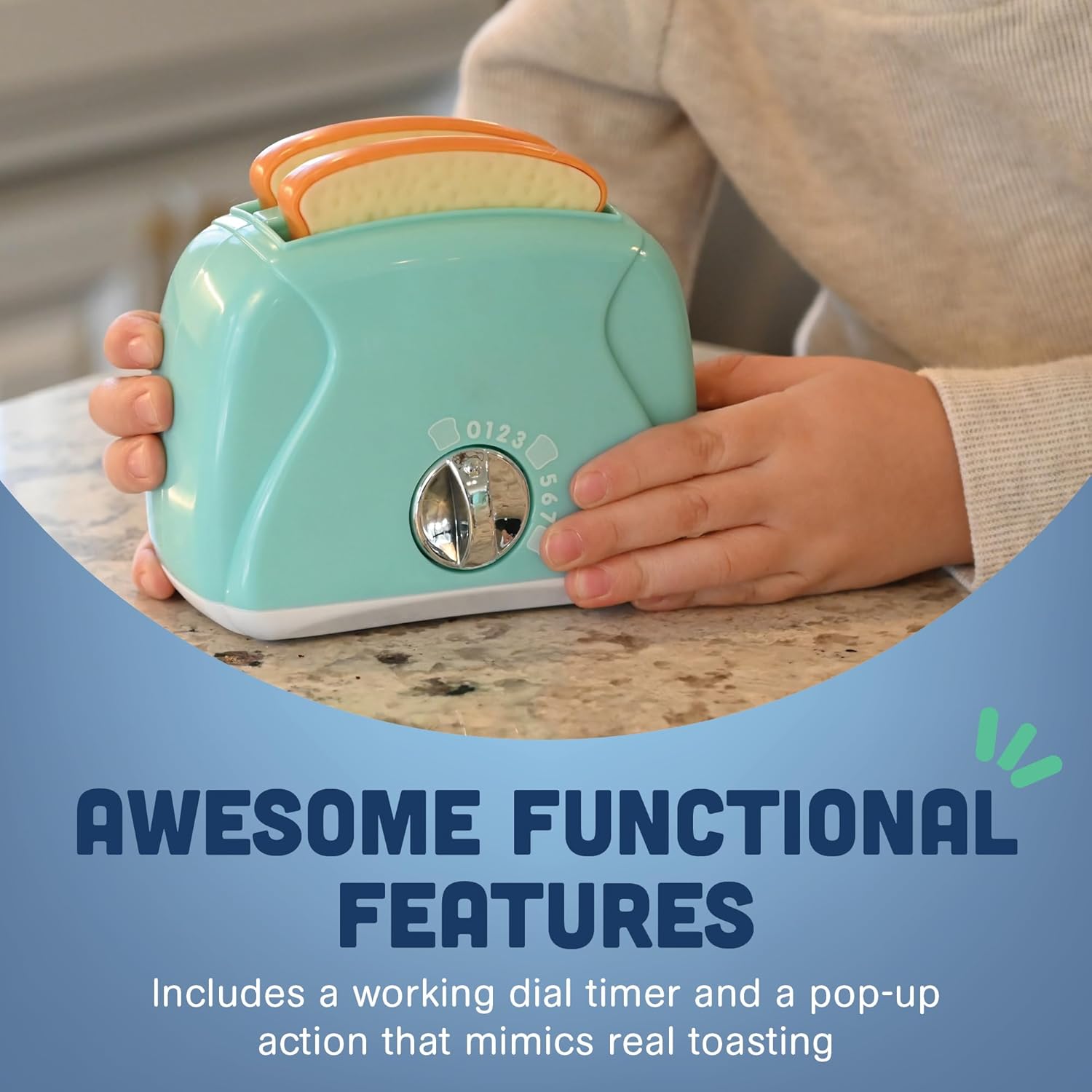 Constructive Playthings キッズプレイトースター パン付き 想像力に富んだ遊びに キッチン家電学習おもちゃ 3