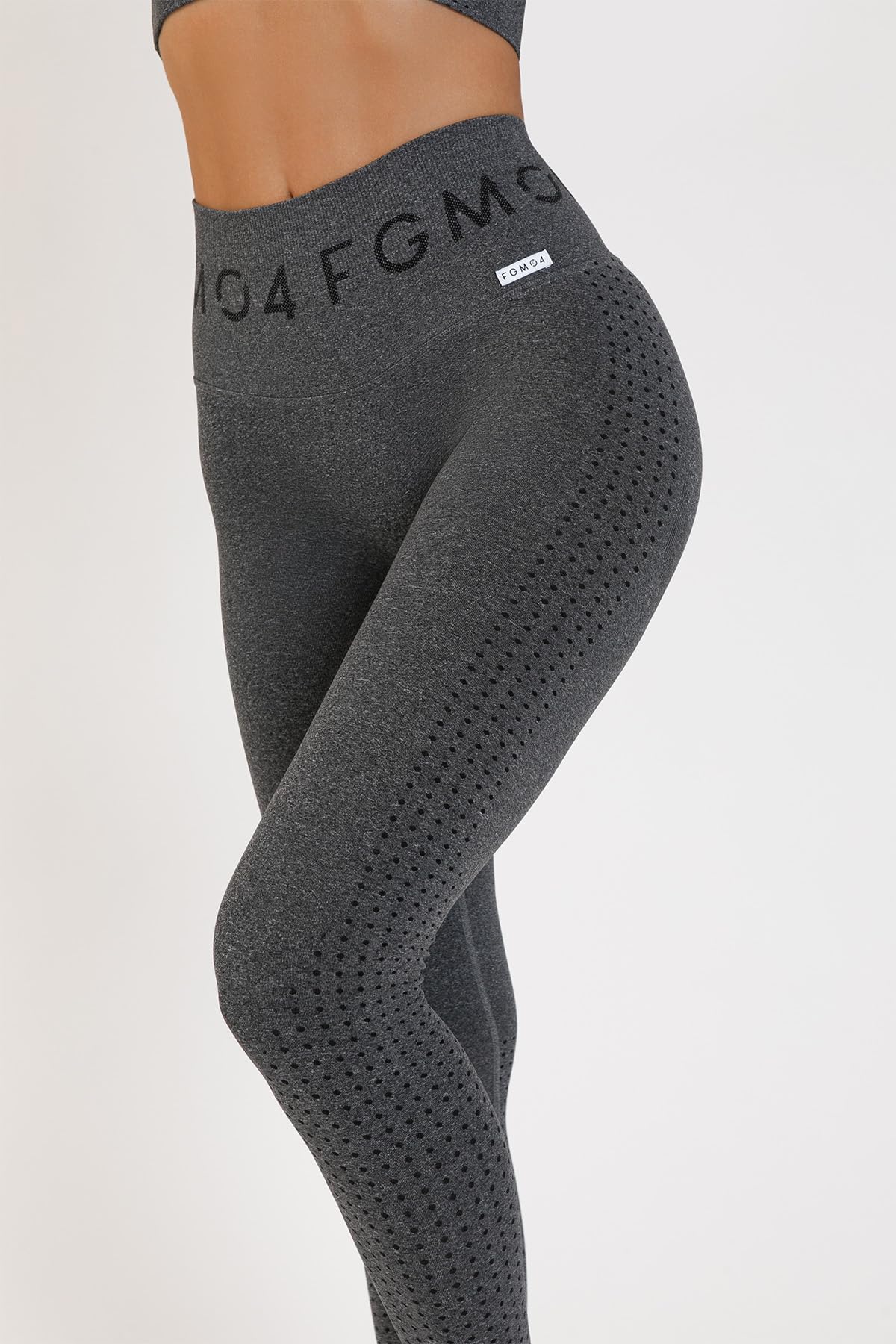 FGM04 Leggings Push Up Donna Eldorado 2.0 | Fascione 12 cm, arriccio posteriore, EcoFIR® mélange, linea seamless, F.I.R. e copertura opaca.