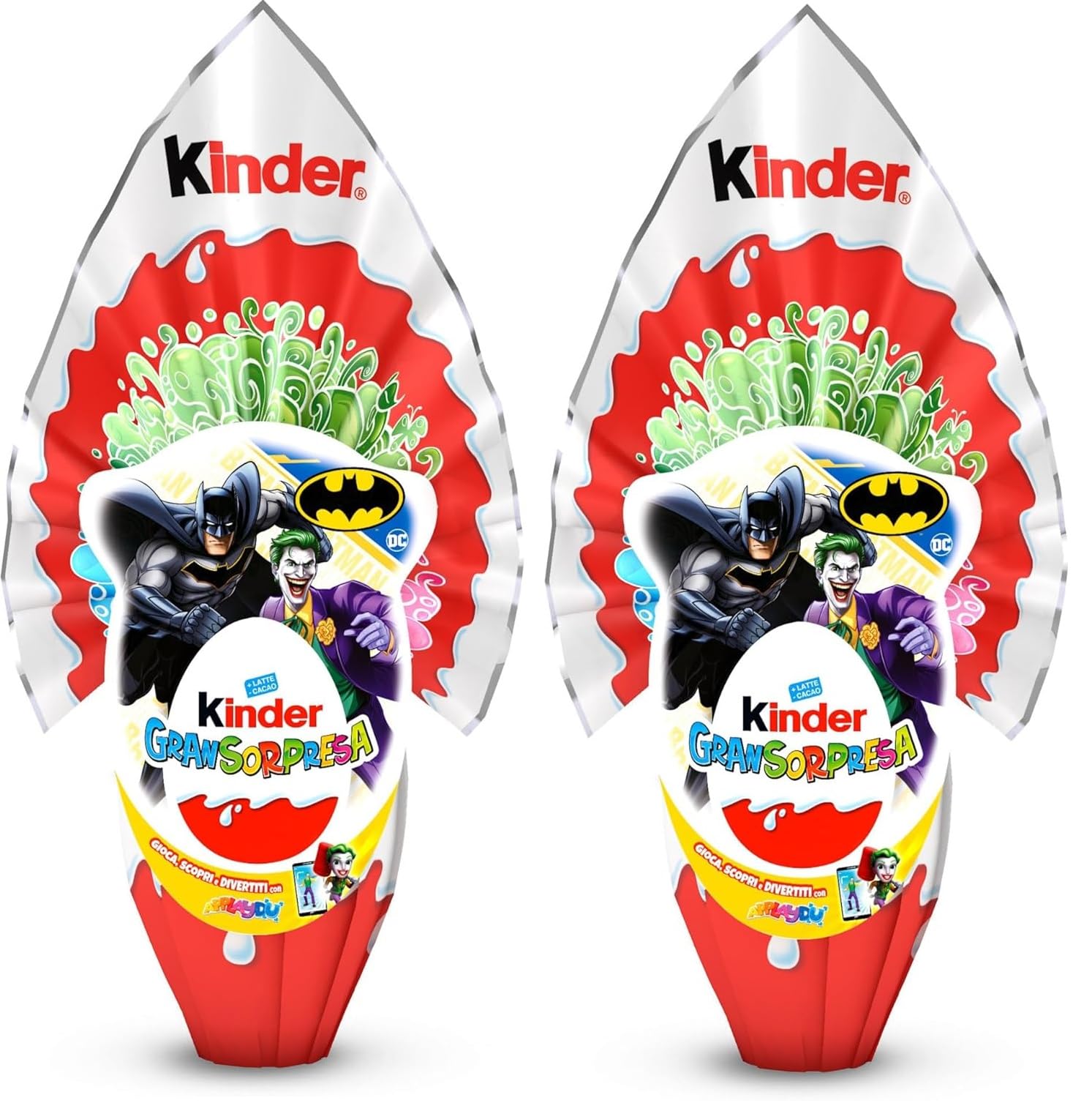 Offerta Kit Pasqua 2025 Kinder Maxi Gran Sorpresa BATMAN 150 Gr. con Maxi Sorpresa + Gold Bunny 50 Gr. + KitKat Coniglietto 85gr. (2 Kinder Maxi Gran Sorpresa)