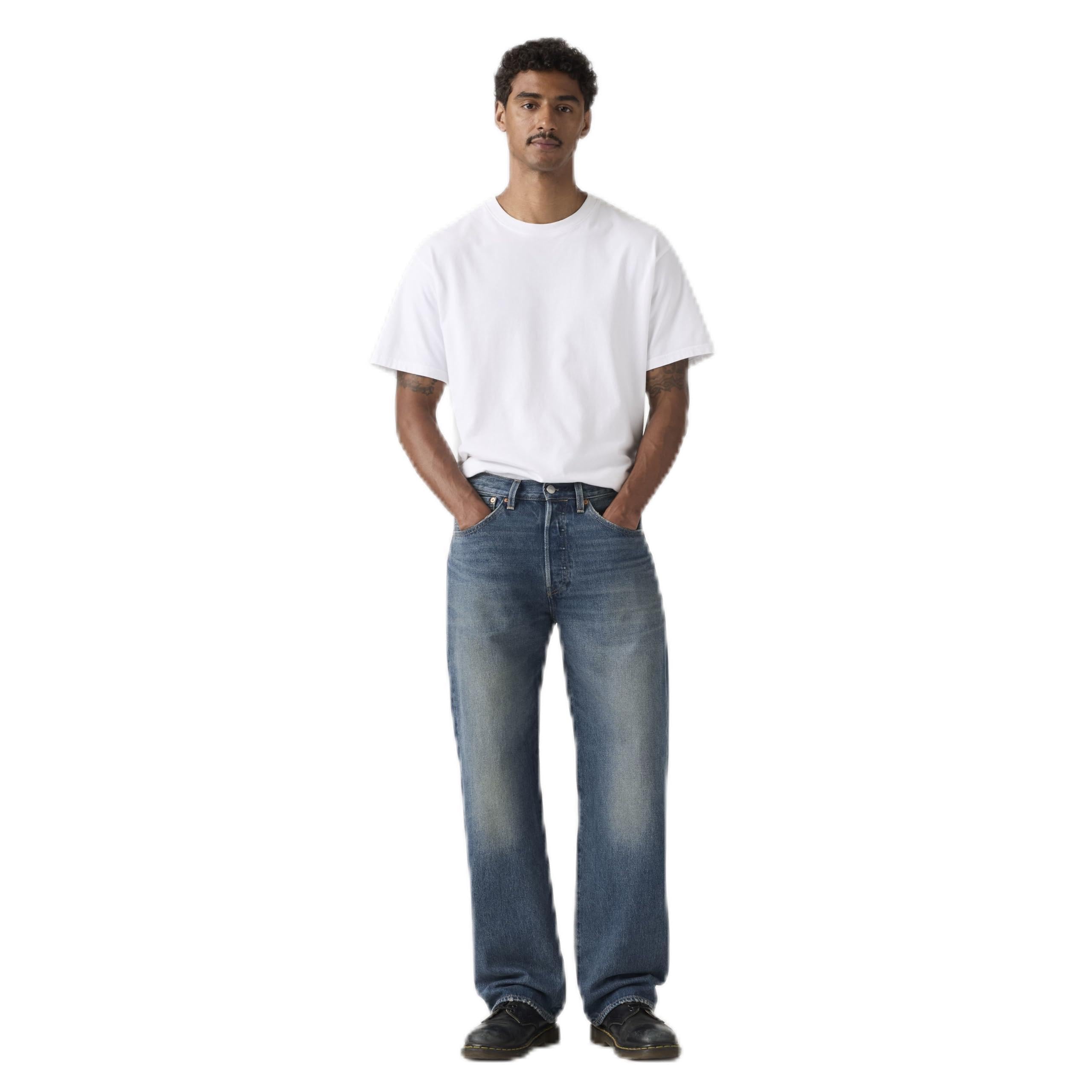 Levi's Men's Wild Raptor - Medium Wash Jeans 501 Mid Rise, Loose Fit, Blue (Wild Raptor), W32/L32