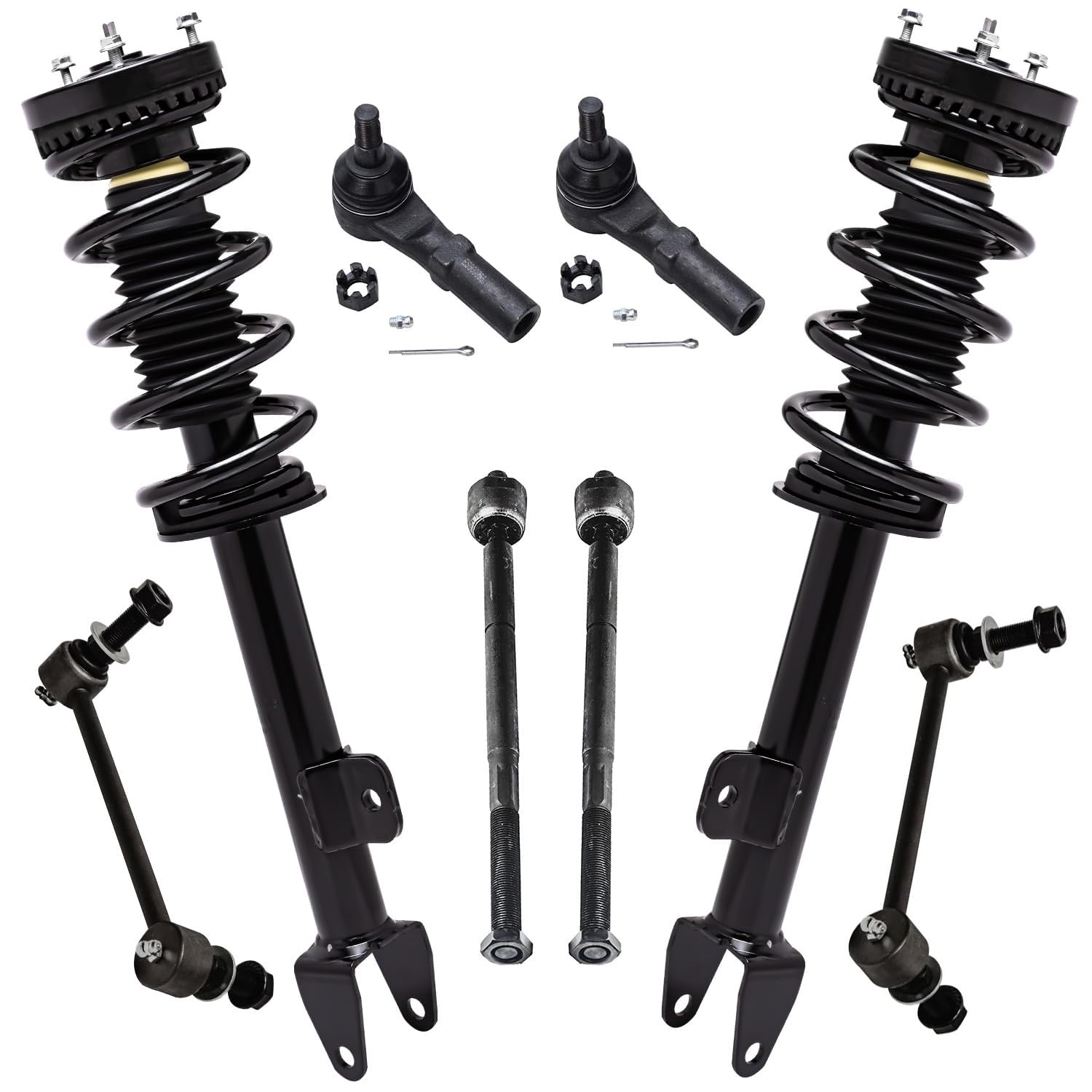 Detroit Axle - Front 8pc Struts Kit for 2012-2014 Dodge Challenger Charger