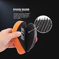 Vista 4 de SPTA 2 placas de respaldo flexible rotativas RO, almohadilla de respaldo suave de poliuretano de cara de aro y bucle, utilizada en pulidora rotativa