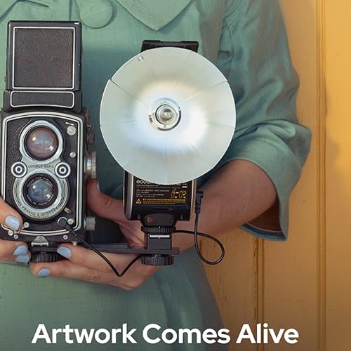 Miniatura 4 de Godox Lux Senior Retro Cámara Flash 6000200K GN14 1700mAh Speedlite AutoManual Portátil Plegable Reflector Speedlight para Sony Canon Nikon Fuji