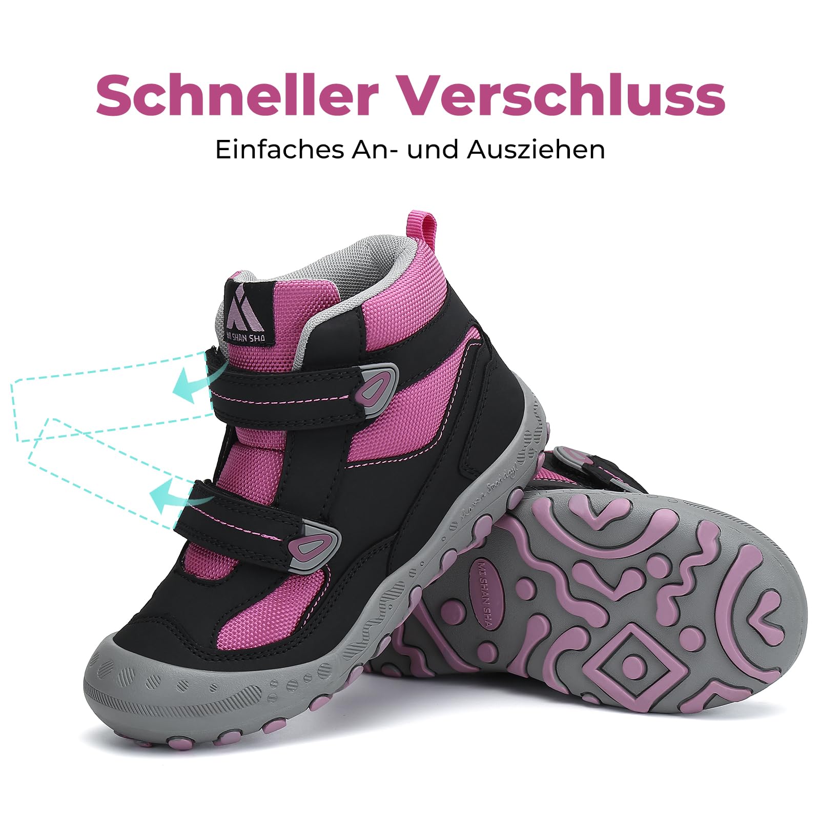 Mishansha Kinder Wanderschuhe Trekking Wanderstiefel Outdoor Trekkingschuhe 24-38 EU | Jungen Outdoor Wanderschuhe, Mädchen Freizeitschuhe, Kinderschuhe