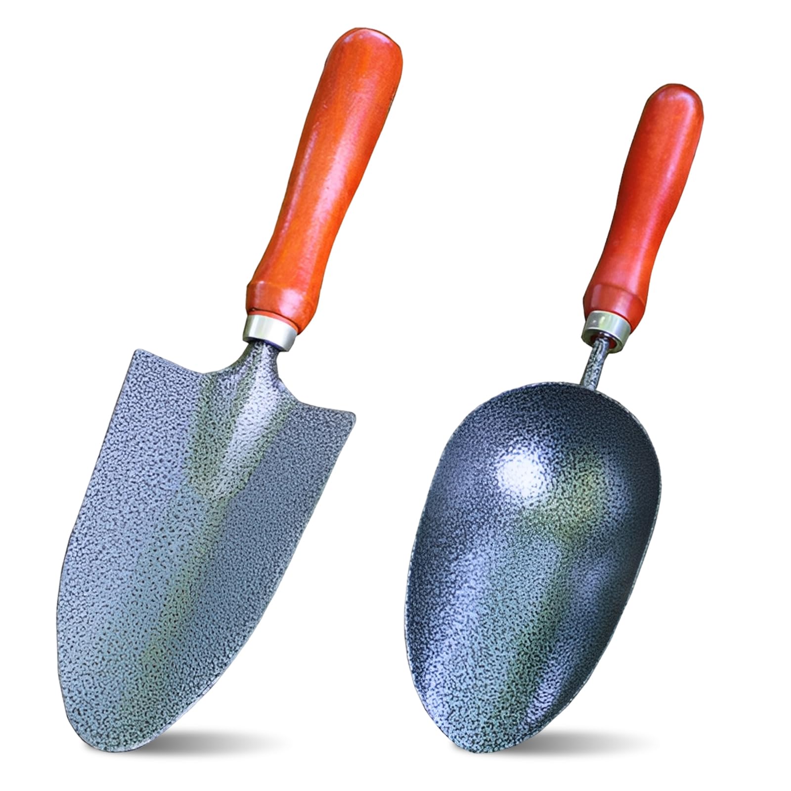 2 Pcs Garden Spade Set, Hand Garden Trowel Soil Shovel Spoons Trowels Gardening Soil Scoop for Compost Moving Planting Potting Scooping Pet Bird Food